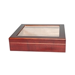 20 Count Cherry Glass Top Humidor with Humidifier
