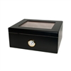 Monaco Black Glass Top 25 Count Humidor