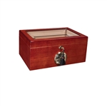 Savoy Mahogany Glass Top 25 Count Humidor