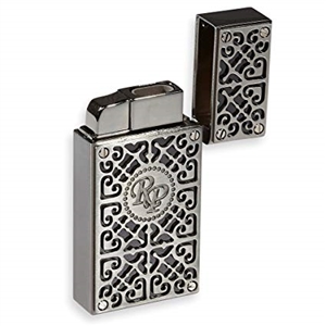 Rocky Patel Burn Double Flame Lighter - Black and Gunmetal