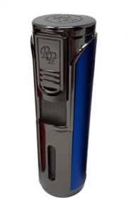 Rocky Patel Envoy 5 Torch Lighter with Plus Cutter - Gunmetal and Blue