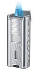 Visol Striker Gun Metal Triple Flame Lighter with Built in Cigar Rest, Punch Cutter, and Cigar Poker