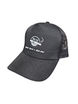 Nice Ash Cigars Logoed Hat - Black Mesh and Black Cotton Twill Front. Double Snap Back