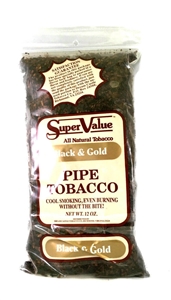 Super Value Pipe Tobacco - Black and Gold 12 oz