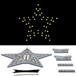 PRODUCT PHOTO: 2 Row Star - 19" Wide (48cm) / 50 RGB Nodes (Star Only / Nodes Not Included)
