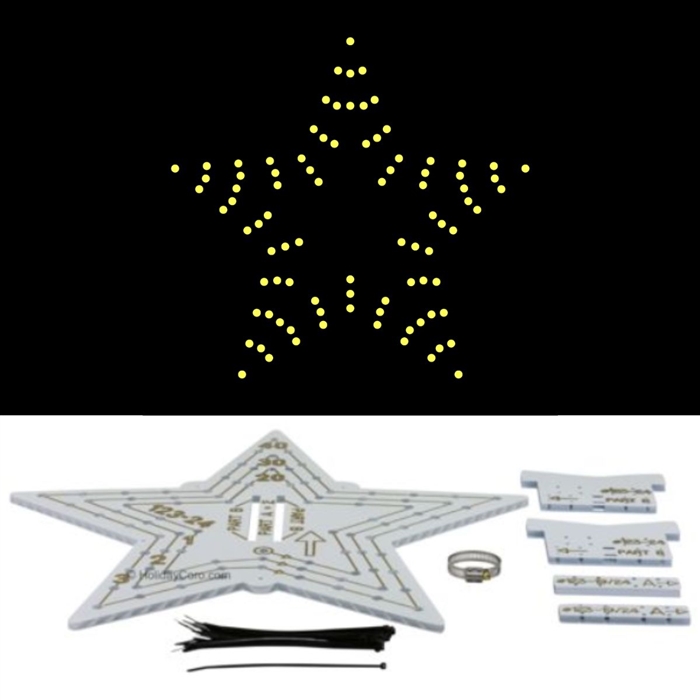 PRODUCT PHOTO: 3 Row Star - 24" Wide (11cm) / 90 RGB Nodes Total (Star Only / Nodes Not Included)