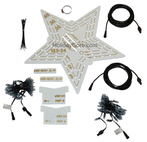 PRODUCT PHOTO: RGB 3 Row Star Kit For MegaTrees - 24" Wide (RGB Smart Nodes Only)