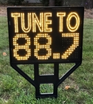 PRODUCT PHOTO: FM Radio Frequency "Tune To" Sign - For LED and Incandescent Mini Lights (Lights not included)