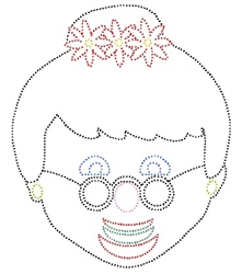 PRODUCT PHOTO: Talking / Singing Mrs Santa Claus Face