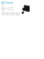 KT&C KPC-C700NUP1 850 TVL Digital Miniature Square Mini Board Camera 3.7mm Conical Pinhole Lens, Black