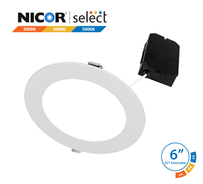 NICOR DLE63120SRD 6 in. Selectable Edge Lit LED Downlight