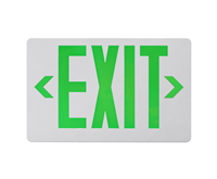 NICOR EXL41UNVWHG2 LED Emergency Exit Sign, Green Lettering