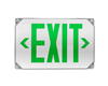 NICOR EXL51UNVWHG2 LED Outdoor Emergency Exit Sign, Green Lettering