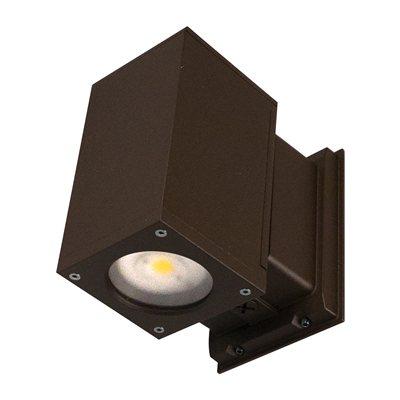 Dorado 22W Square LED Outdoor Wall Mount Cylinder Light, Bronze