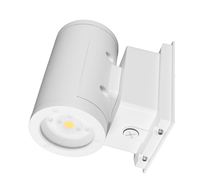 Dorado 22W Round LED Outdoor Wall Mount Cylinder Light, White