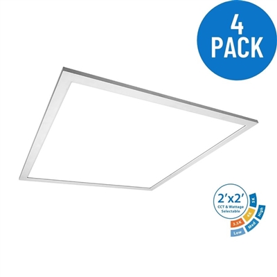 NICOR T6CS122SU8 Selectable Backlit 2x2 LED Troffer - 4 Pack