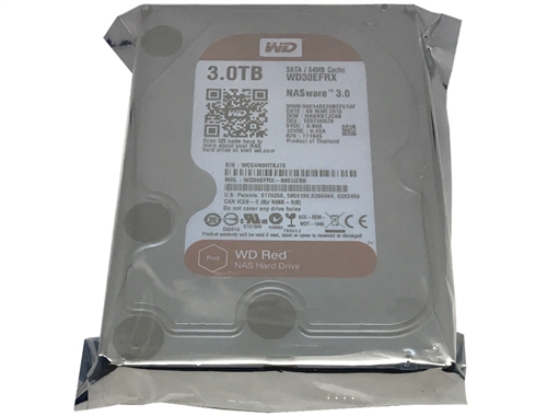 Western Digital WD Red WD30EFRX 3TB 5400RPM 64MB Cache SATA 6.0Gb/s 3.5"  NAS Hard Drive - 3 Years Warranty