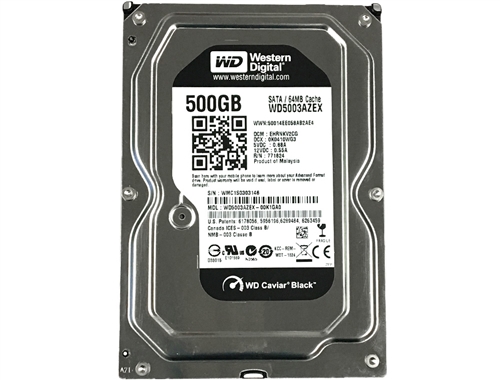 Western Digital Black WD5003AZEX 500GB 7200RPM 64MB Cache SATA 6.0Gb/s 3.5" Desktop  Hard Drive - w/ 1 Year Warranty