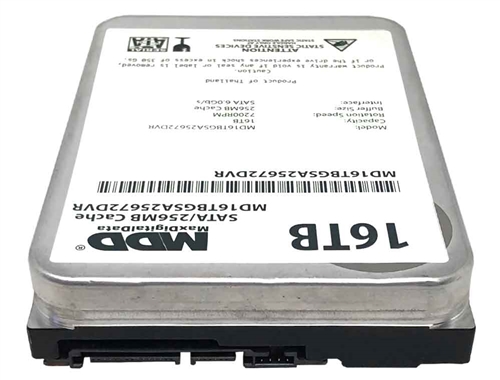MaxDigitalData 16TB 7200 RPM 256MB Cache SATA 6.0Gb/s 3.5 Internal Hard  Drive for Surveillance (MD16TGSA25672DVR) - 3 Years Warranty