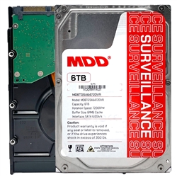 MDD 6TB 7200RPM 64MB Cache SATA 6.0Gb/s 3.5" Internal Hard Drive for Surveillance (MDD6TSATA6472DVR) - 3 Years Warranty