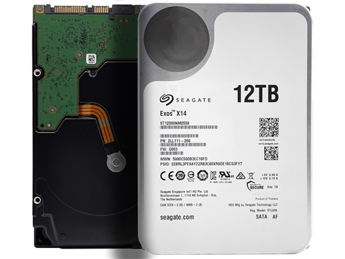 Seagate Exos X14 ST12000NM0558 12TB 7200RPM SATA 6Gb/s 256MB Cache 512e 3.5-Inch  Enterprise Hard