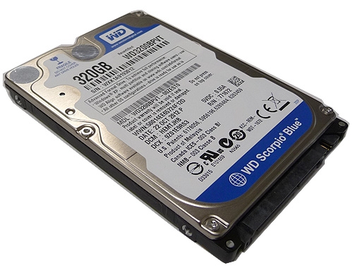 GoHardDrive.com - Western Digital Scorpio Blue (WD3200BPVT) 320GB 8MB Cache  5400RPM SATA2 2.5" Notebook Hard Drive - w/ 1 Year Warranty