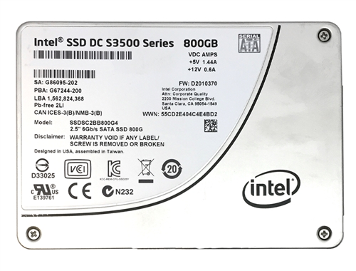 goHardDrive.com - Intel DC S3500 Series SSDSC2BB800G4 800GB 2.5-inch 7mm  SATA III MLC (6.0Gb/s) Internal Solid State Drive (SSD) (Certified  Refurbished) - 5 Years Warranty