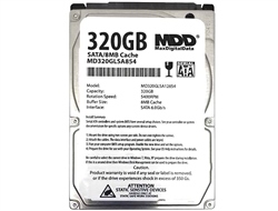 MaxDigitalData (MD320GLSA854) 320GB 5400RPM 8MB Cache (9.5mm)  SATA 3.0Gb/s 2.5" Notebook Hard Drive - 2 Year Warranty