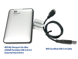 WD 1TB high quality My Passport for Mac USB 3.0 Portable Hard Drive (WDBGCH0010BSL-01)