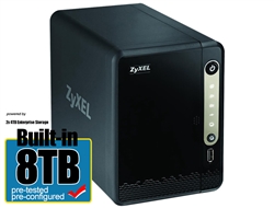 ZyXEL [NAS326] 8TB Personal Cloud Storage [2-Bay] for Home with Remote Access and Media Streaming (Built-in 2x 4TB Enterprise NAS HDD) - Retail