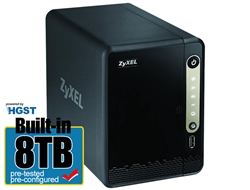 ZyXEL [NAS326] 8TB Personal Cloud Storage [2-Bay] for Home with Remote Access and Media Streaming (Built-in 2x HGST 4TB Enterprise NAS HDD) - Retail