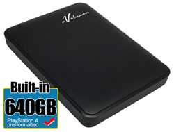 Avolusion 640GB USB 3.0 Portable External PS4 Hard Drive (PS4 Pre-Formatted)  HD250U3-Z1 - Retail w/2 Year Warranty