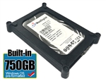 MaxDigitalData® 750GB USB 3.0 Portable External Hard Drive (Windows NTFS Pre-Formatted) - w/2 Year Warranty
