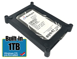 MaxDigitalData® 1TB USB 3.0 Portable External Hard Drive (Windows NTFS Pre-Formatted) - w/2 Year Warranty