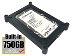 MaxDigitalData® 750GB USB 3.0 Portable External Hard Drive - Blue (MacOS Pre-Formatted) - w/2 Year Warranty