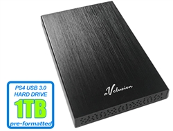 Avolusion HD250U3 1TB USB 3.0 Portable External Gaming PS4 Hard Drive - Black (PS4 Pre-Formatted) - Retail w/2 Year Warranty