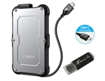 Avolusion ineo (C2580c-480G+32G) IP66 Waterproof & Military-Grade Shockproof Rugged 480GB (512GB) USB 3.1 Portable External SSD + Free 32GB USB Flash Drive [Ultra Speed R/W up to 550MB/s] - 6 Year Warranty