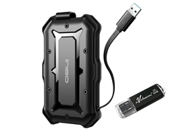 Avolusion ineo (T2566-960G+64G) IP66 Waterproof & Military-Grade Shockproof Rugged 960GB (1TB) USB 3.0 Portable External SSD + Free 64GB USB Flash Drive [Ultra Speed R/W up to 550MB/s] - 6 Year Warranty