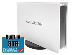 Avolusion PRO-5X Series 3TB USB 3.0 External Gaming Hard Drive for PS4 Original, Slim & Pro (White) - 2 Year Warranty