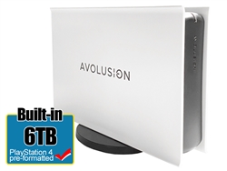 Avolusion PRO-5X Series 6TB USB 3.0 External Gaming Hard Drive for PS4 Original, Slim & Pro (White) - 2 Year Warranty