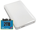 Avolusion HD250U3-Z1-PRO-WH 2TB USB 3.0 Portable External Gaming PS5 Hard Drive - White (PS5 Pre-Formatted) - 2 Year Warranty