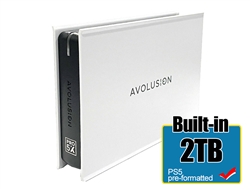 Avolusion Mini Pro-5X 2TB USB 3.0 Portable External Gaming PS5 Hard Drive - White (PS5 Pre-Formatted) - 2 Year Warranty