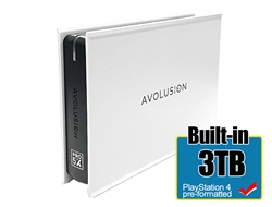 Avolusion Mini Pro-5X 3TB USB 3.0 Portable External Gaming PS4 Hard Drive - White (PS4 Pre-Formatted) - 2 Year Warranty