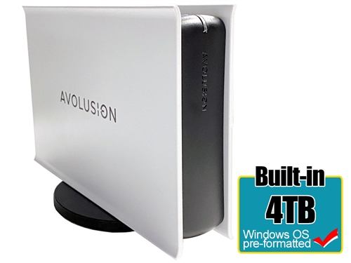 Avolusion PRO-5X Series 4TB USB 3.0 External Hard Drive for WindowsOS  Desktop PC / Laptop (White) -