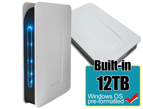 Avolusion PRO-T5 Series 12TB USB 3.0 External Hard Drive for WindowsOS  Desktop PC / Laptop (White) 