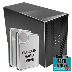 Avolusion PRO-T2 Series 24TB (12TB x2) Dual Bay JBOD USB 3.0 External Hard Drive (PROT2-BK-24TB) - 2 Year Warranty