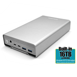 Avolusion PRO-G1 Series 16TB USB 3.2 Gen 2 USB-C External Hard Drive with USB Hub for Windows or MacOS Desktop PC / Laptop (Silver) - 2 Year Warranty