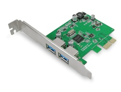 Ineo I-NAC01 2-Port SuperSpeed USB 3.0 PCI Express x1 Controller Card - Retail