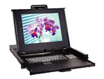 iStarUSA WL-21508 1U Rackmount 15 inch TFT LCD Keyboard Drawer with Built-in 8-port KVM