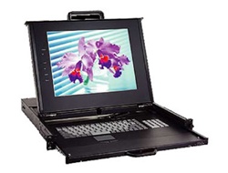 iStarUSA WL-21508 1U Rackmount 15 inch TFT LCD Keyboard Drawer with Built-in 8-port KVM